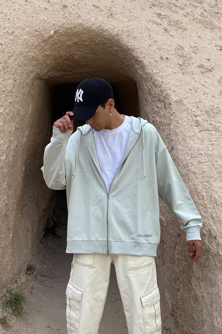 FERMUARLI OVERSIZE BASIC HOODIE