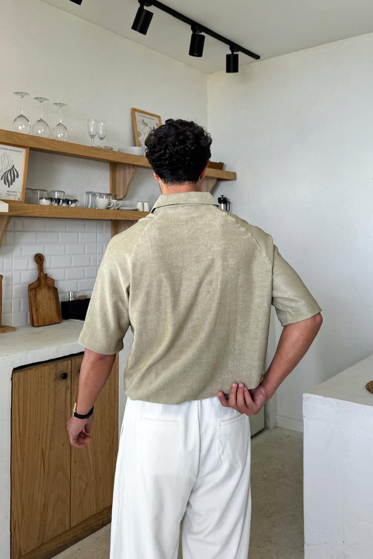 Fermuarlı Polo Yaka Tişört