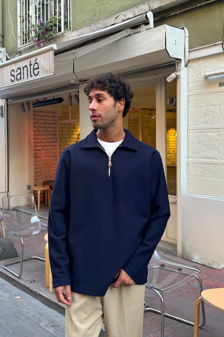 Fermuarlı Sweatshirt