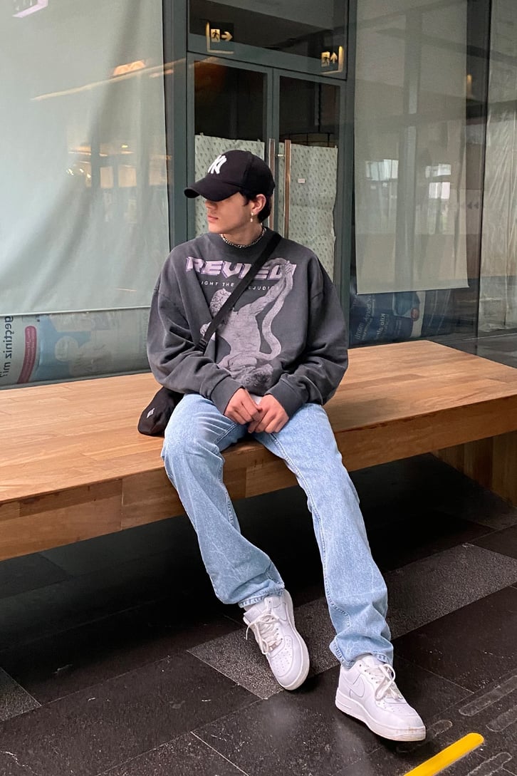 Fight to Prejudice Oversize Washed Sweatshirt