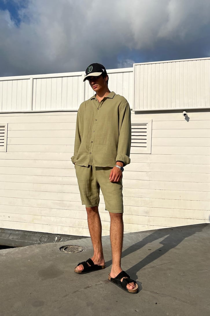 Finest Basic Keten Oversize Gömlek