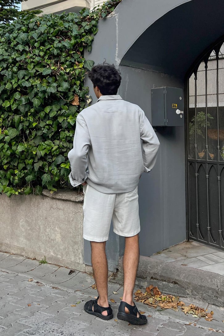 Finest Basic Keten Oversize Gömlek