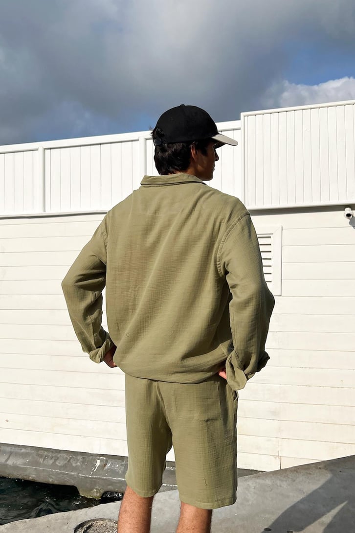 Finest Basic Keten Oversize Gömlek