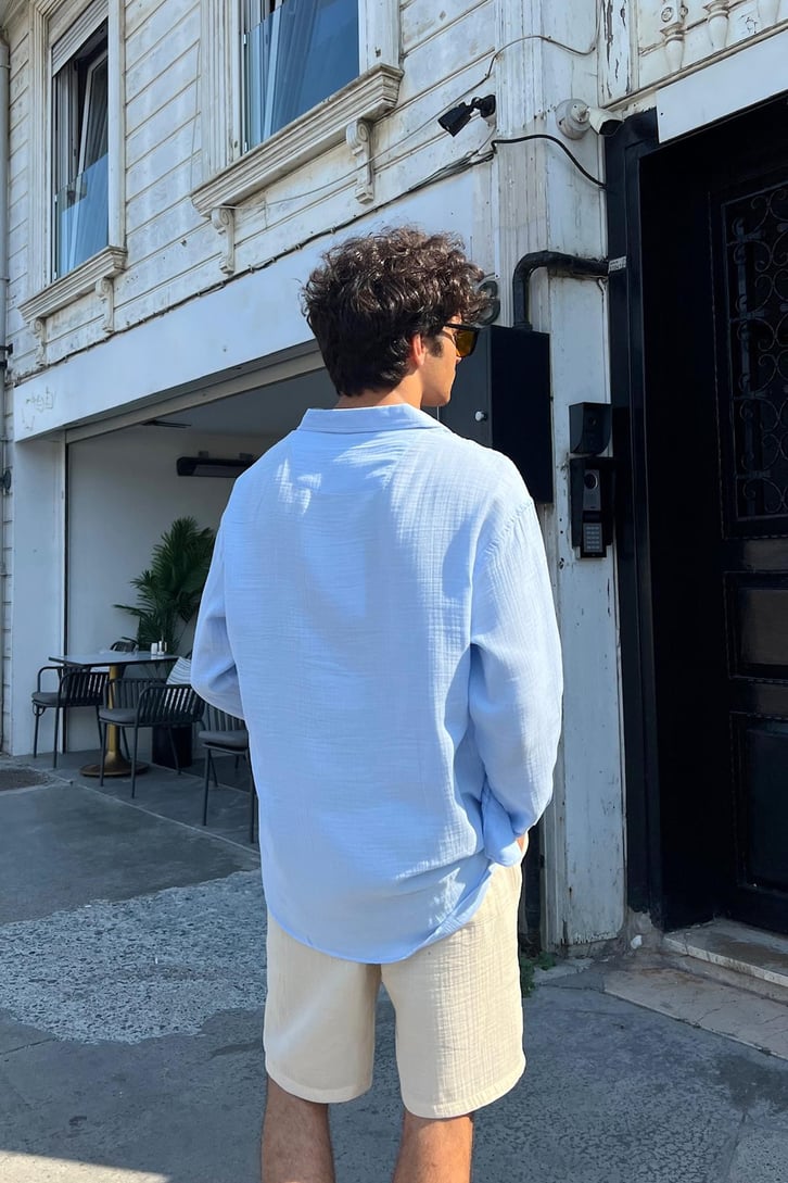 Finest Basic Keten Oversize Gömlek