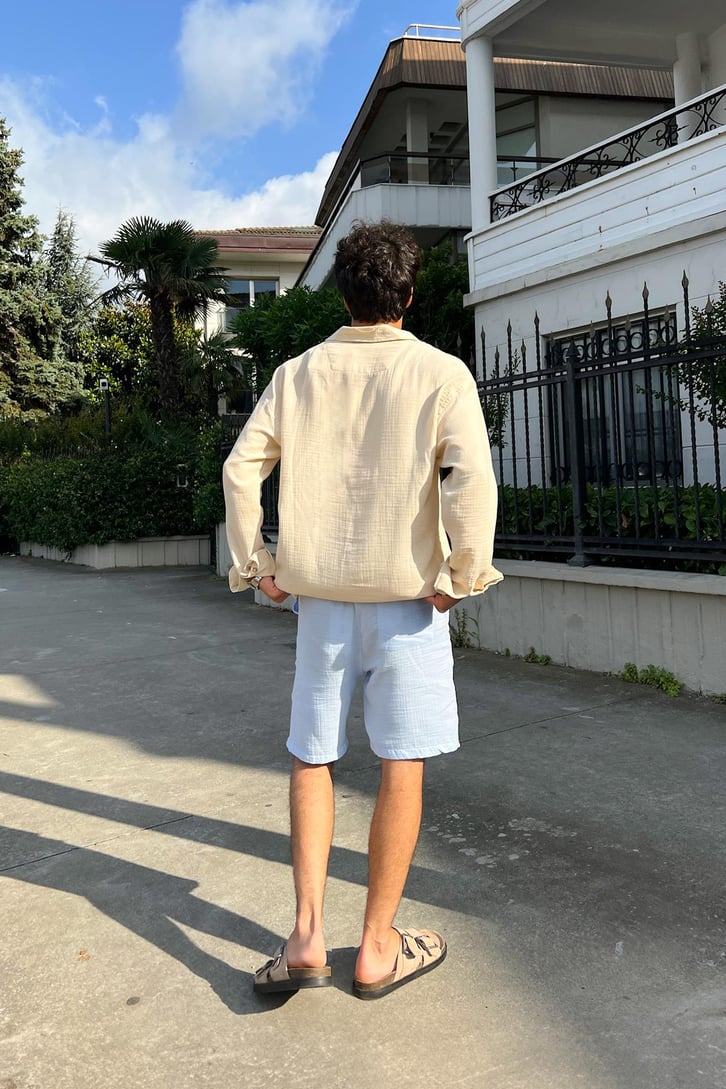 Finest Basic Keten Oversize Gömlek