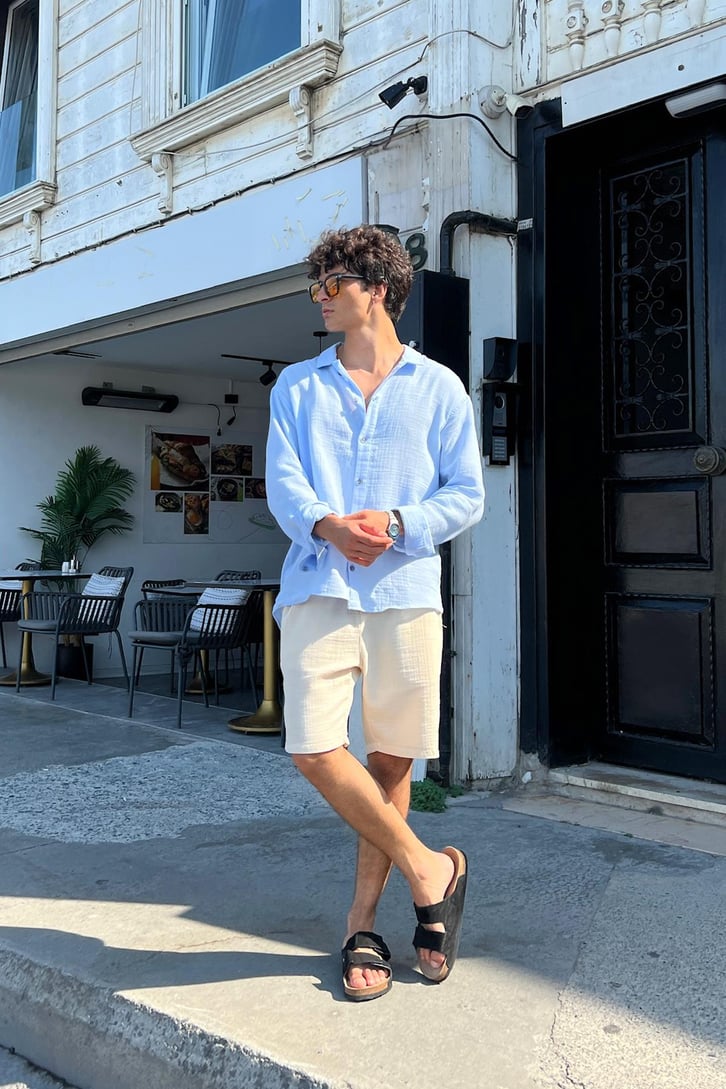 Finest Basic Keten Oversize Gömlek