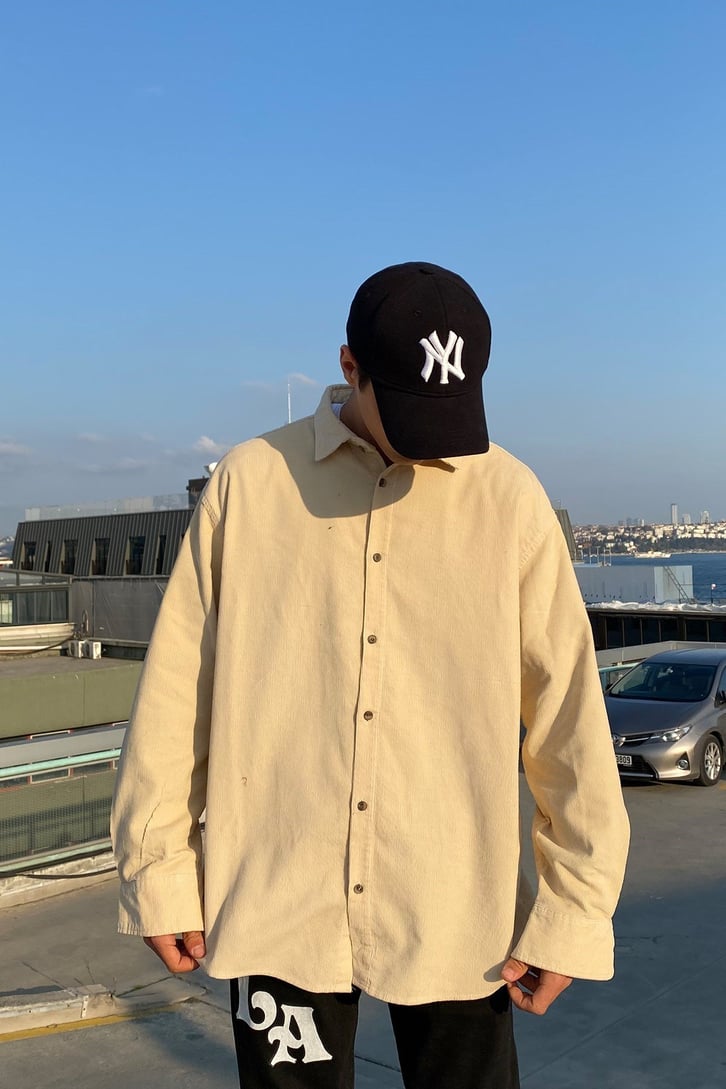 FİTİLLİ KADİFE OVERSIZE GÖMLEK CEKET