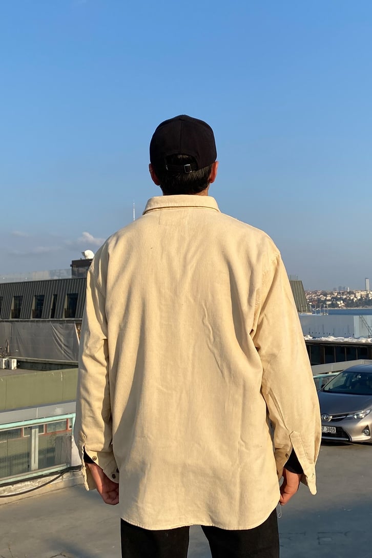 FİTİLLİ KADİFE OVERSIZE GÖMLEK CEKET