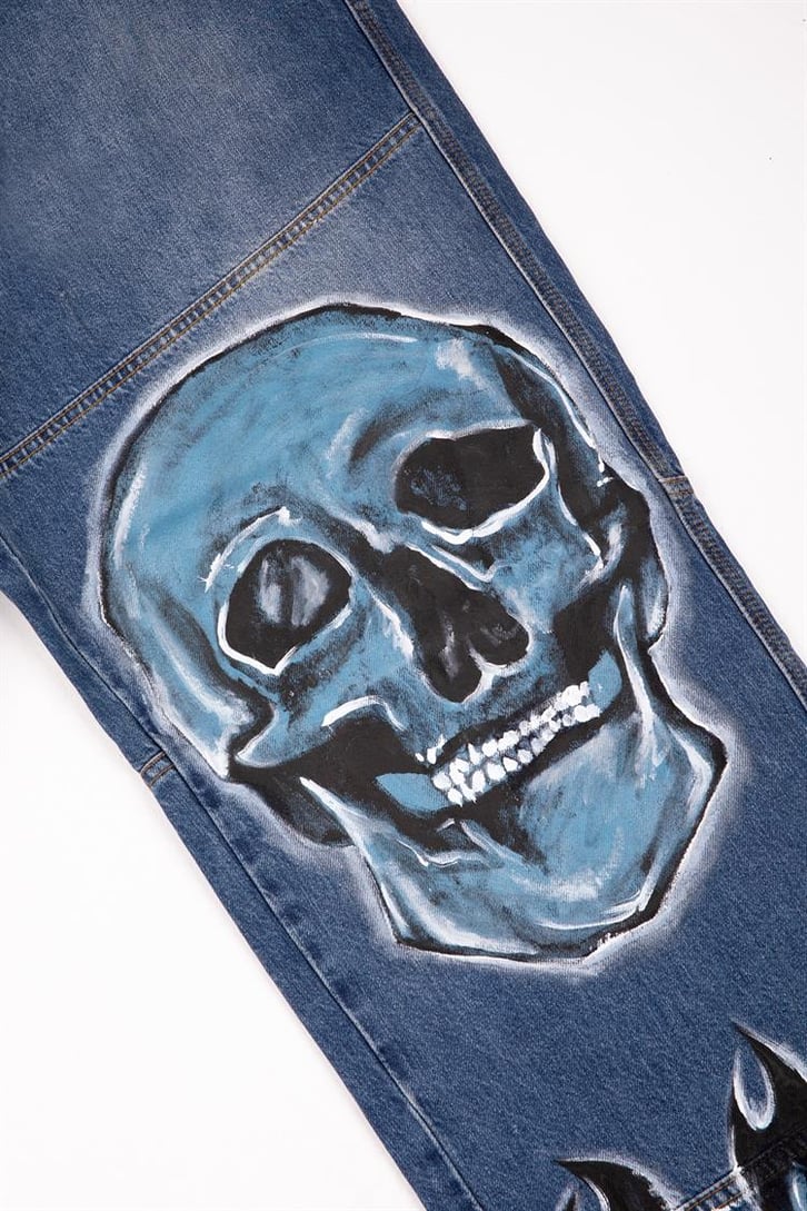 Flaming Skull Custom Pants