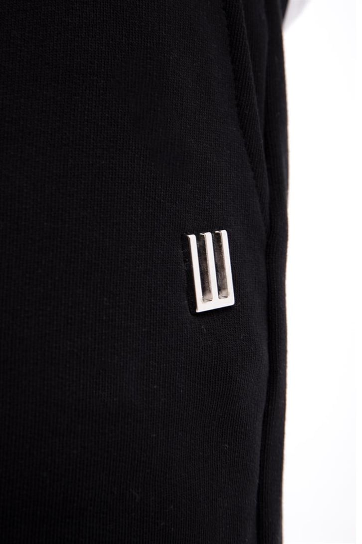 Flaw Atelier 500 GSM Premium Logo Detaylı Siyah Şort