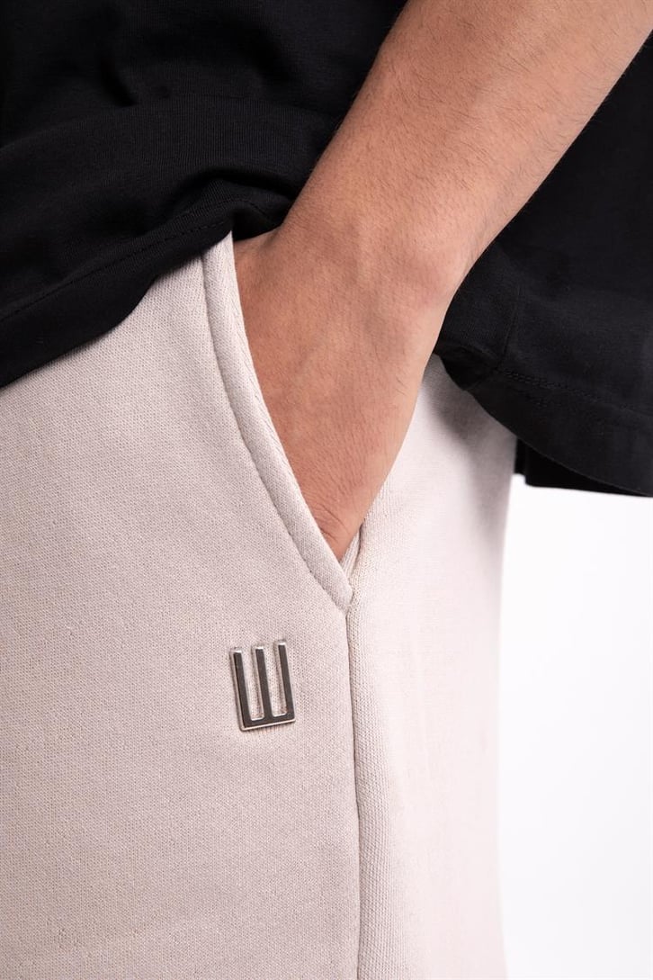 Flaw Atelier 500 GSM Premium Logo Detaylı Taş Rengi Şort
