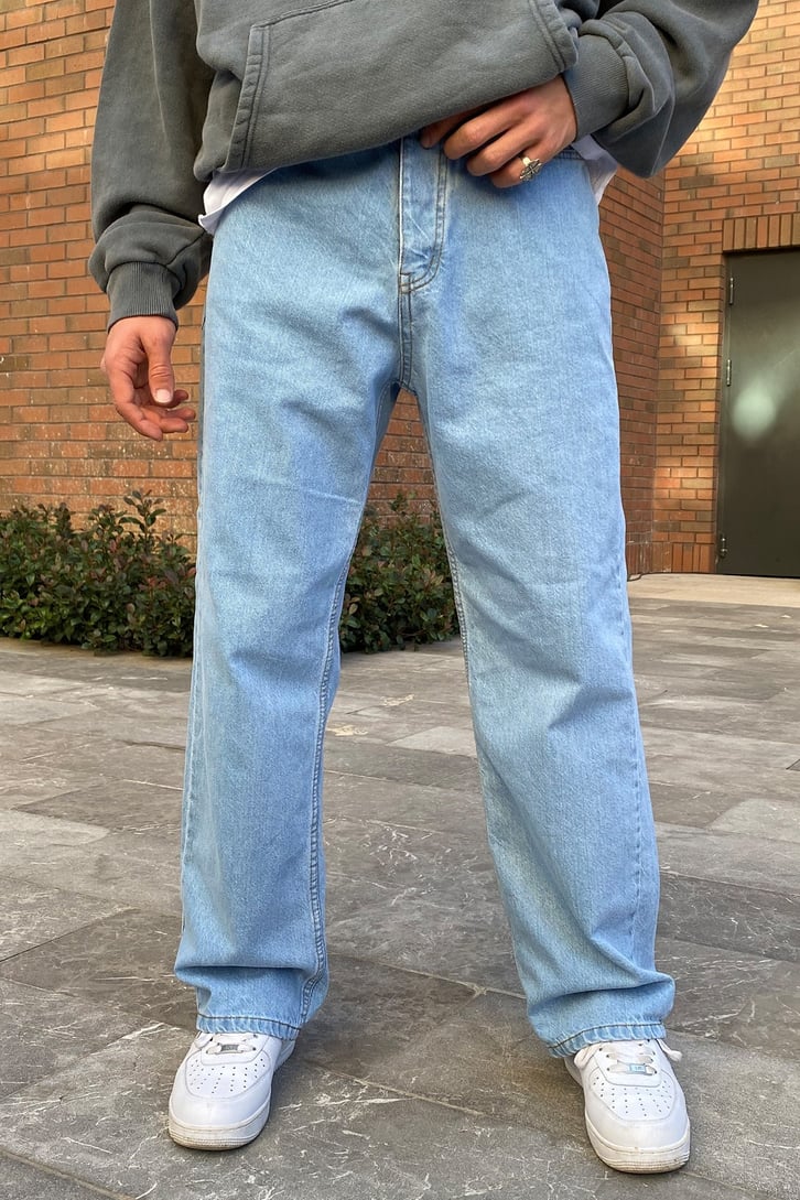 Flaw Atelier Açık Mavi Premium Urban Baggy Jean