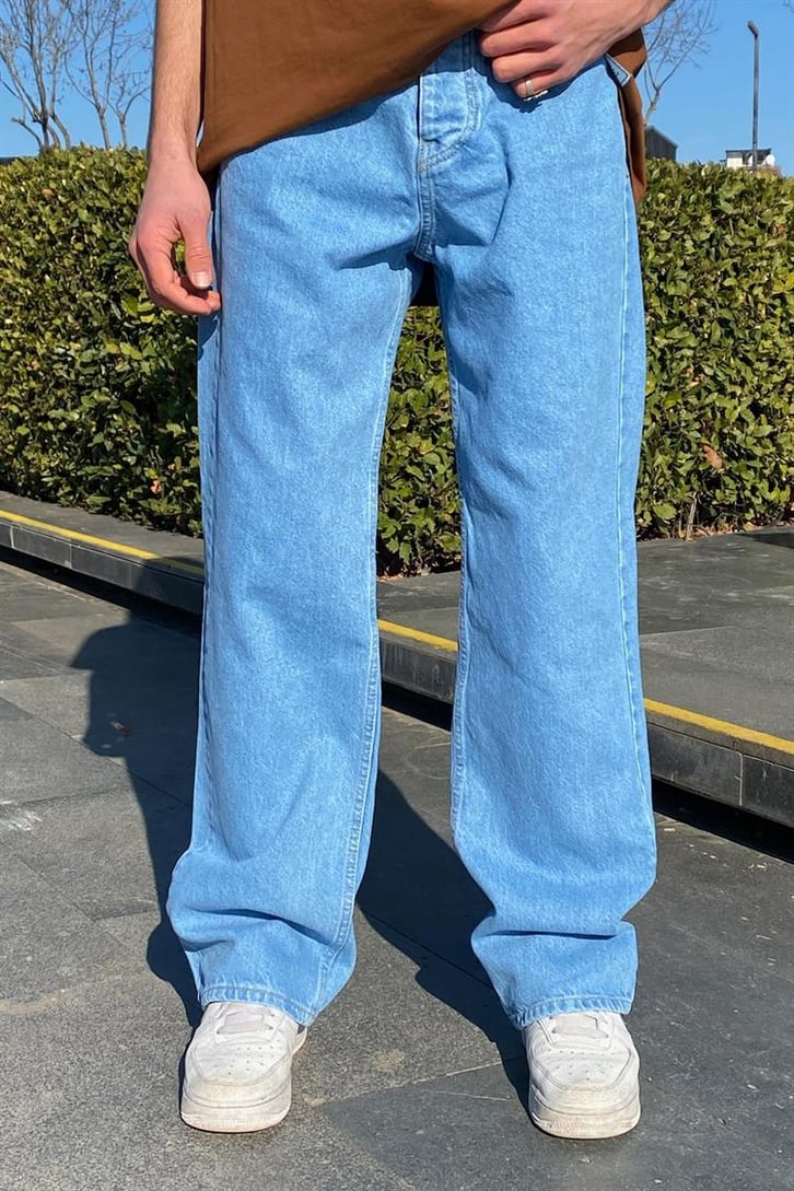 Flaw Atelier Açık Mavi Premium Urban Baggy Jean