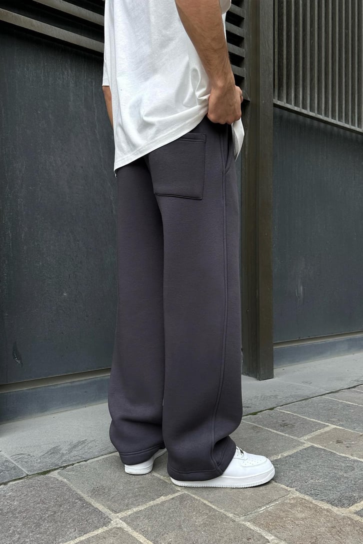 Flaw Atelier Ayarlanabilir Paça Basic Antrasit Baggy Eşofman