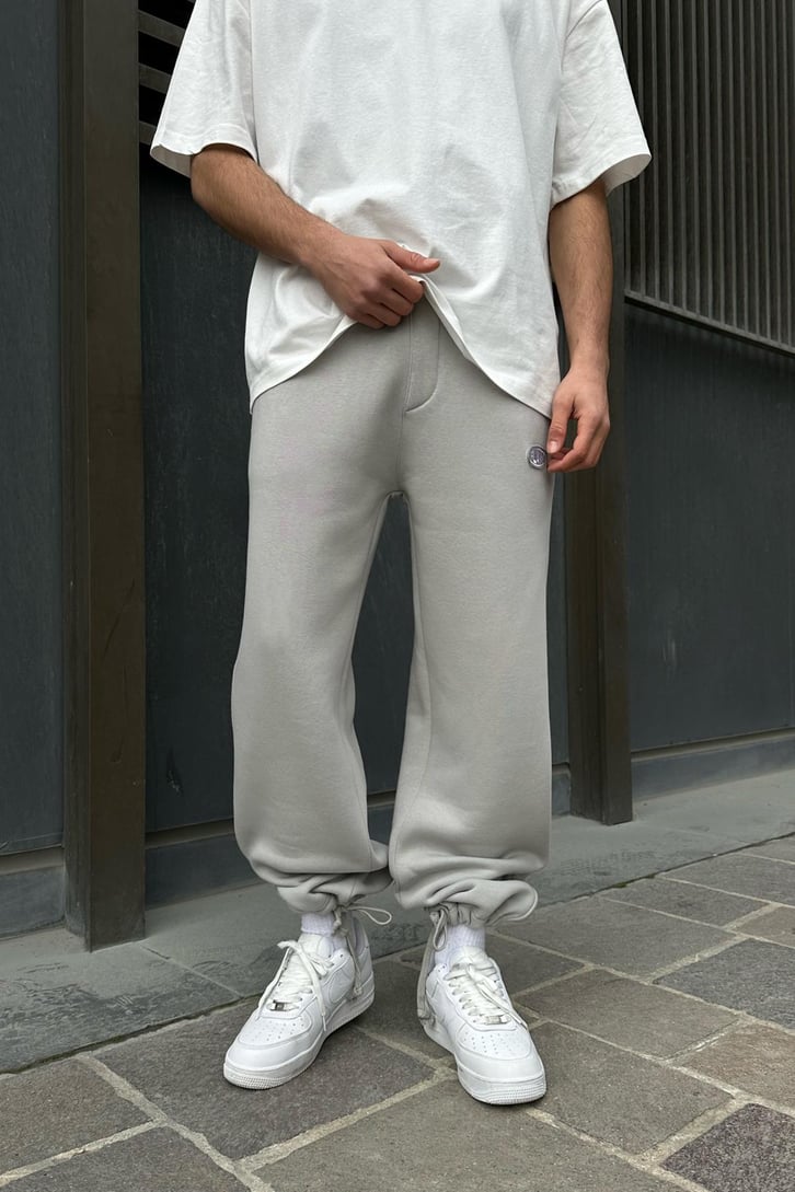 Flaw Atelier Ayarlanabilir Paça Basic Buz Gri Baggy Eşofman