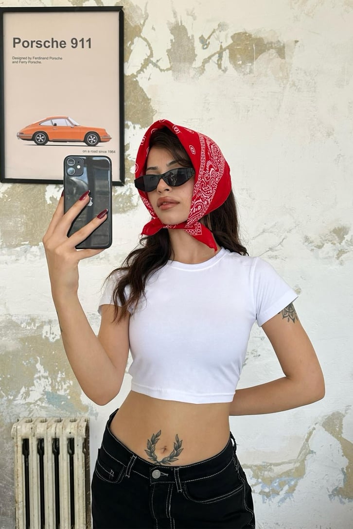 Flaw Atelier Basic Beyaz Crop