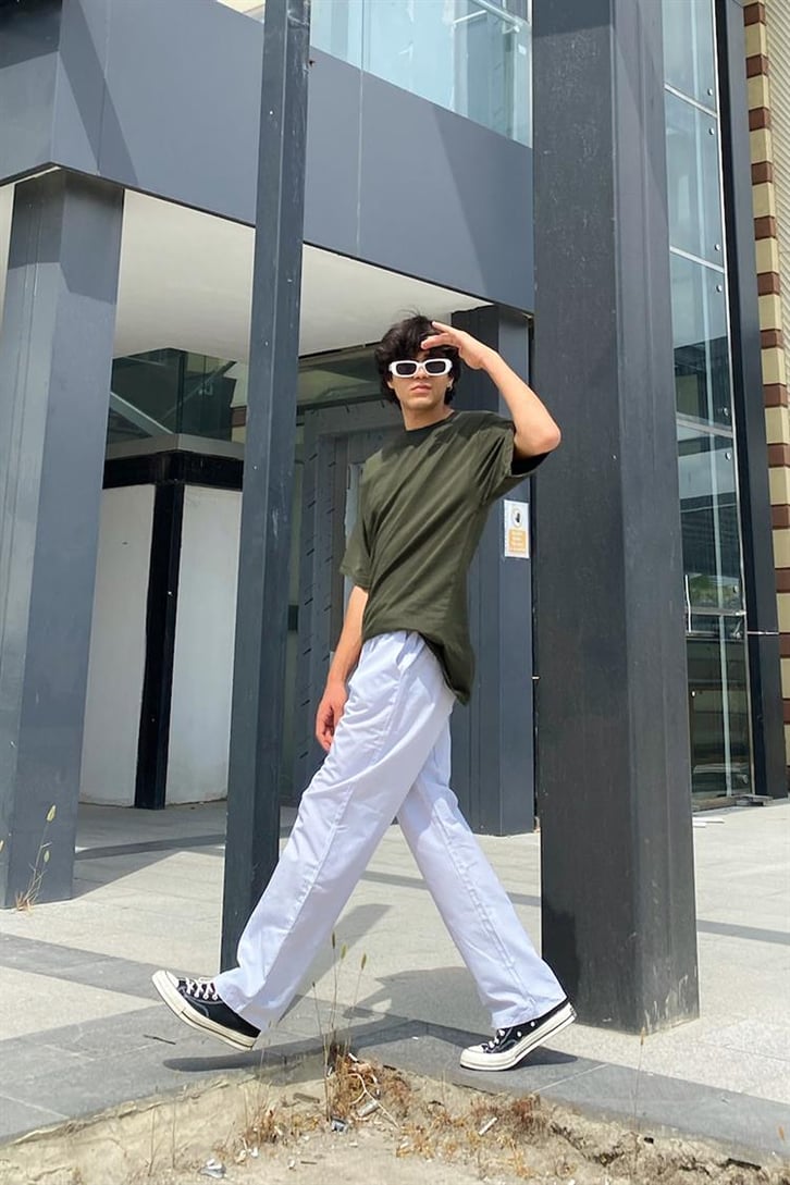 Flaw Atelier Basic Haki Oversize Tshirt