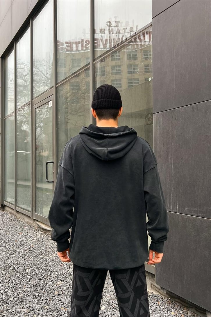 Flaw Atelier Basic Koyu Yeşil Oversize Hoodie