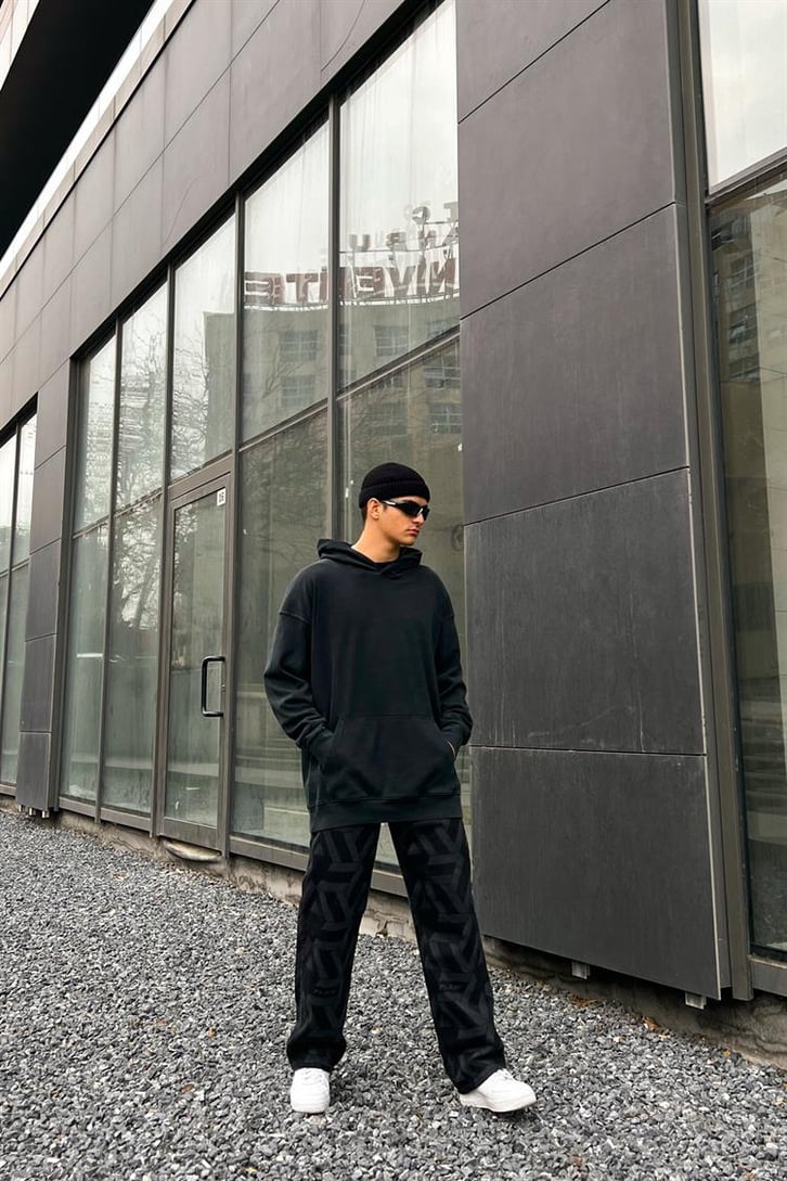 Flaw Atelier Basic Koyu Yeşil Oversize Hoodie