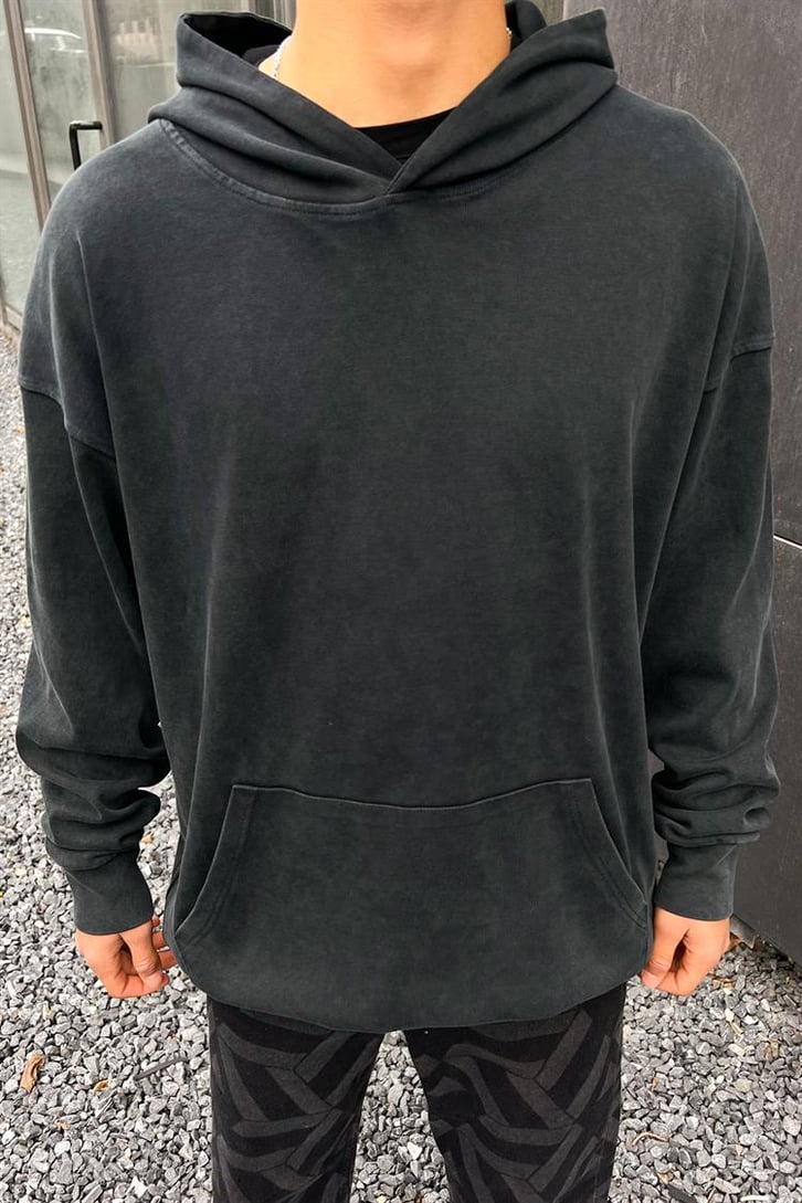 Flaw Atelier Basic Koyu Yeşil Oversize Hoodie