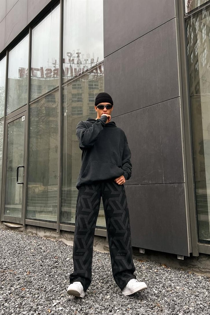 Flaw Atelier Basic Koyu Yeşil Oversize Hoodie