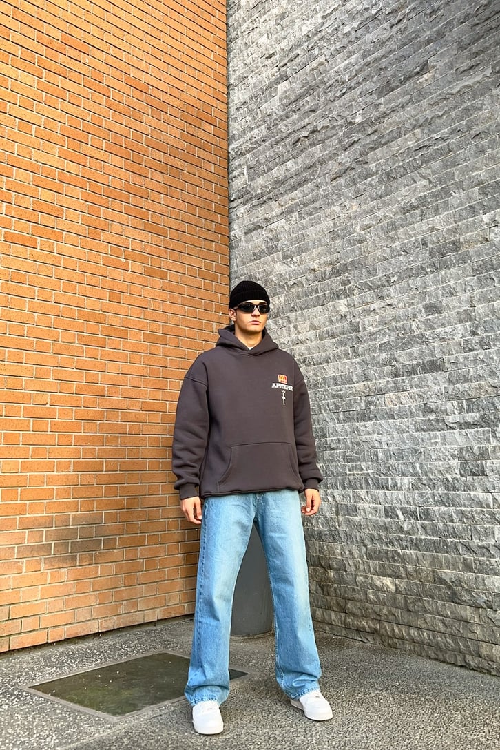 Flaw Atelier Basic Mavi Baggy Jean