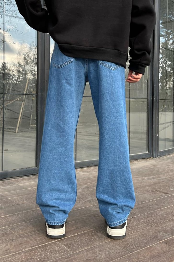 Flaw Atelier Basic Mavi Baggy Jean