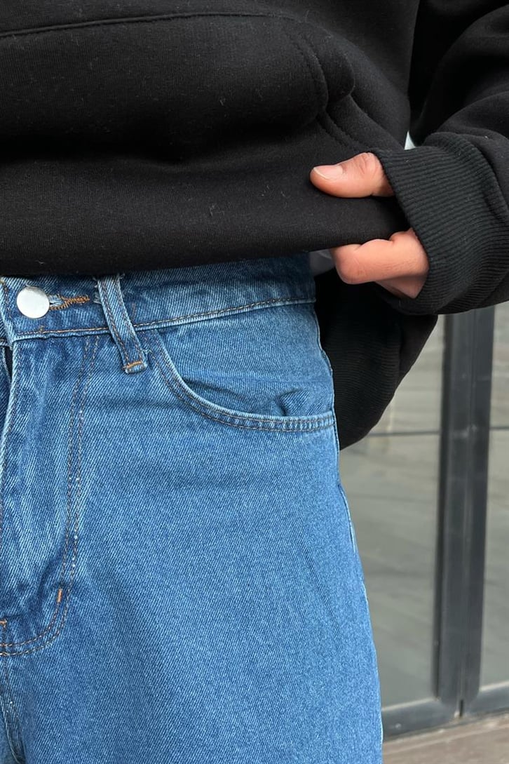 Flaw Atelier Basic Mavi Baggy Jean