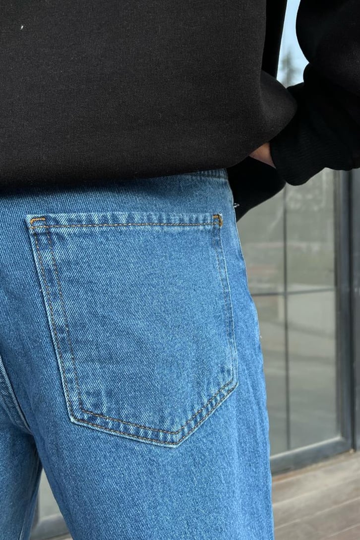 Flaw Atelier Basic Mavi Baggy Jean