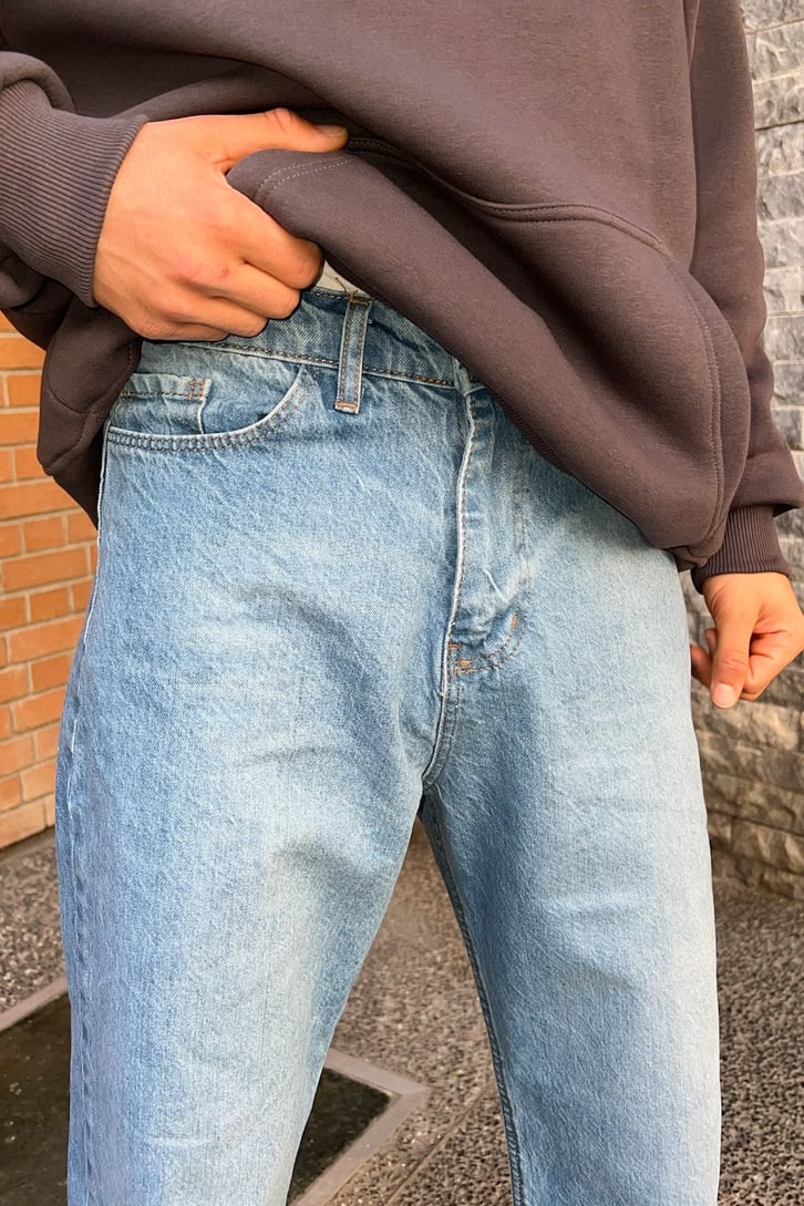 Flaw Atelier Basic Mavi Baggy Jean