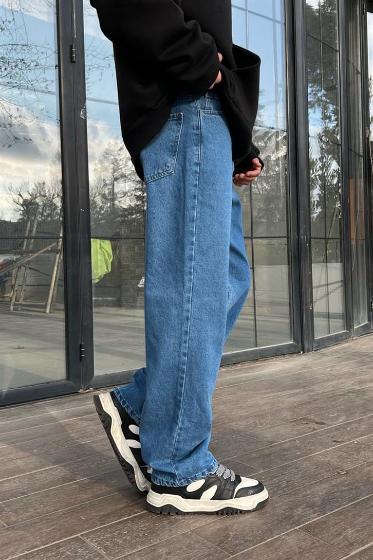 Flaw Atelier Basic Mavi Baggy Jean