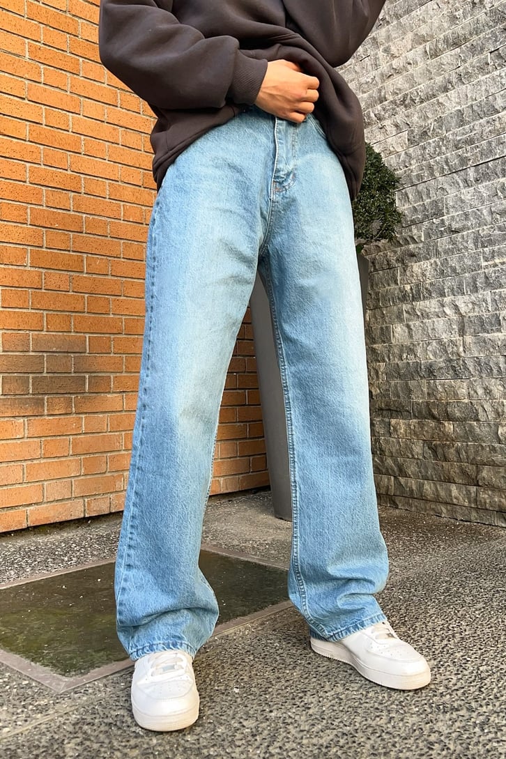 Flaw Atelier Basic Mavi Baggy Jean