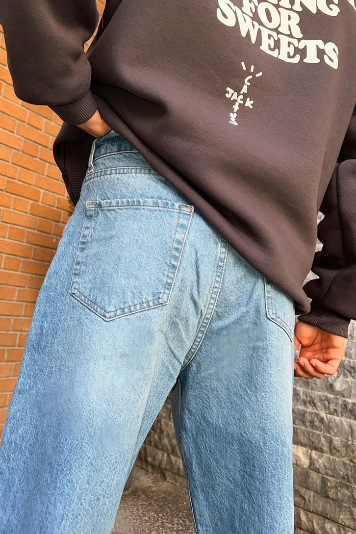 Flaw Atelier Basic Mavi Baggy Jean
