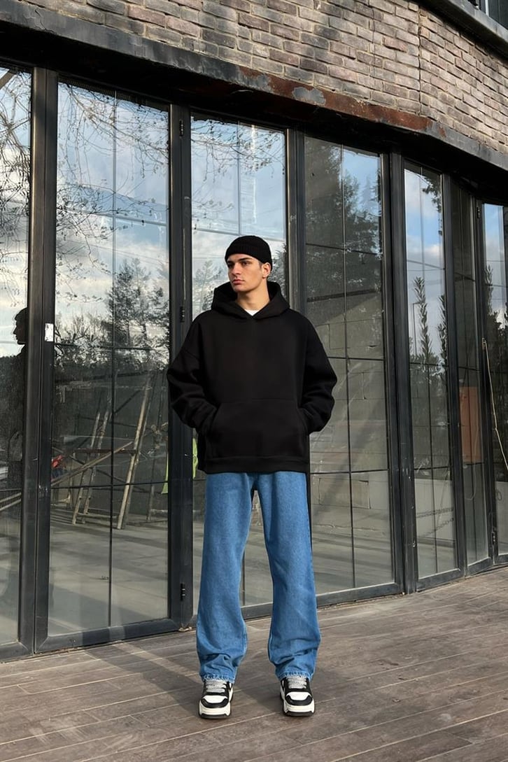 Flaw Atelier Basic Mavi Baggy Jean