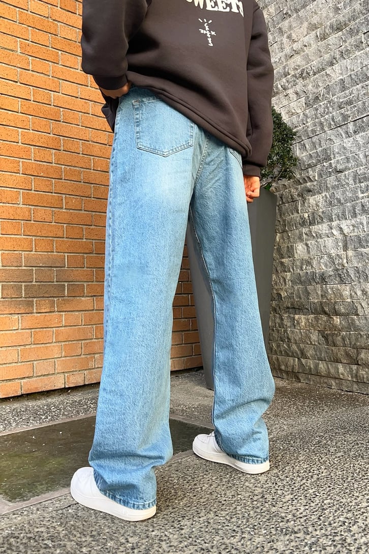 Flaw Atelier Basic Mavi Baggy Jean