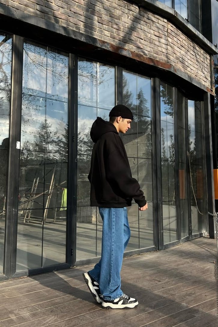 Flaw Atelier Basic Mavi Baggy Jean