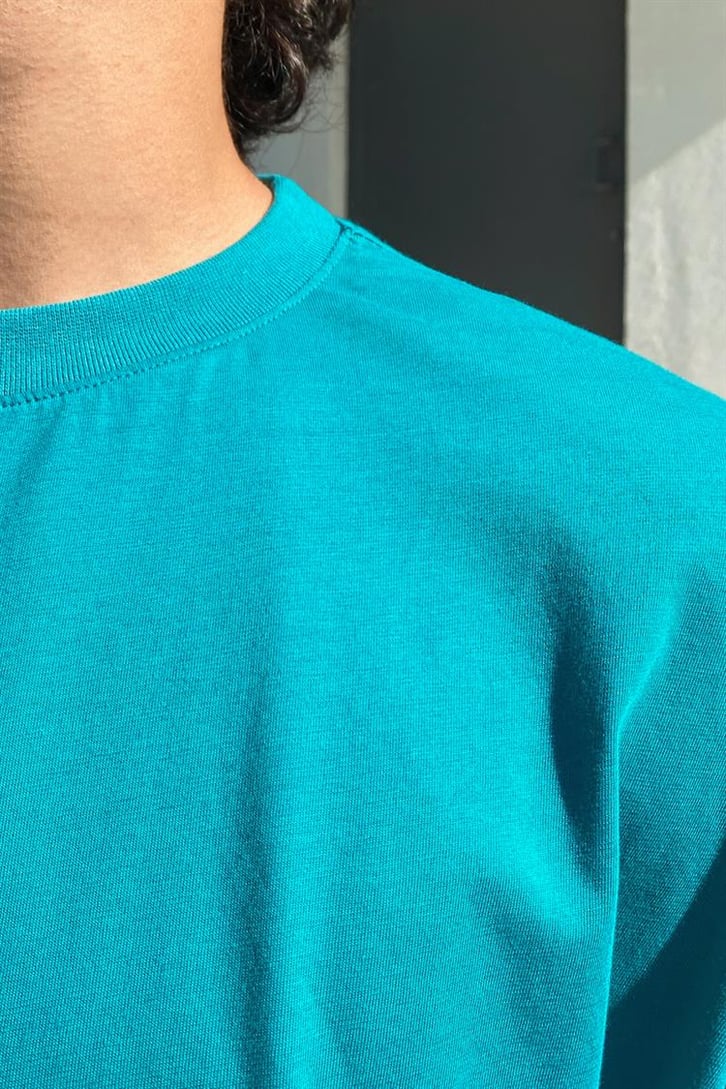Flaw Atelier Basic Petrol Yeşili Oversize Tshirt