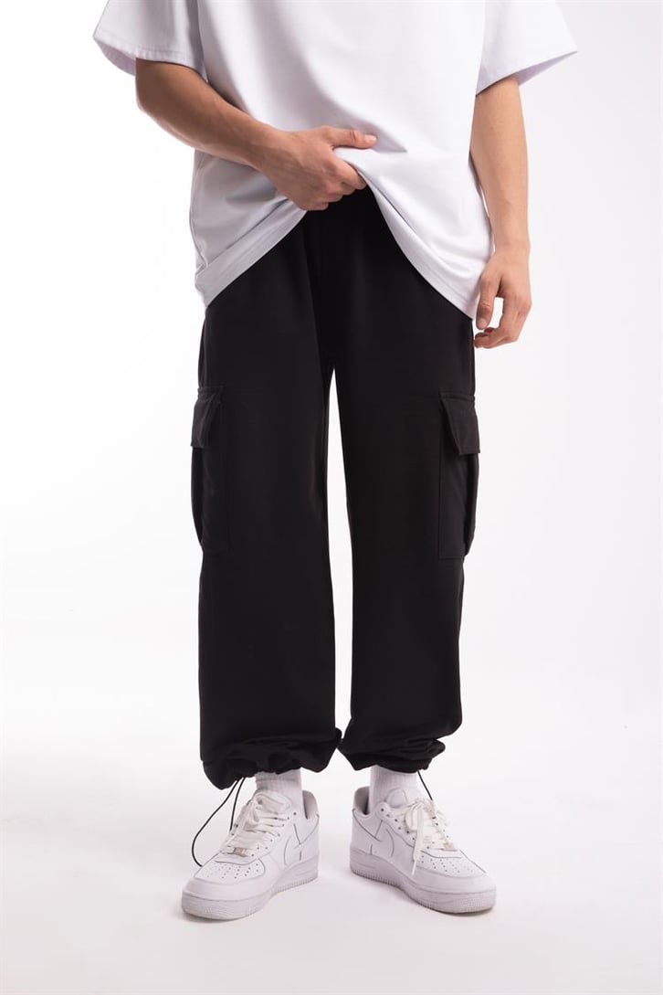 Flaw Atelier Basic Premium Beyaz-Siyah Eşofman Takımı