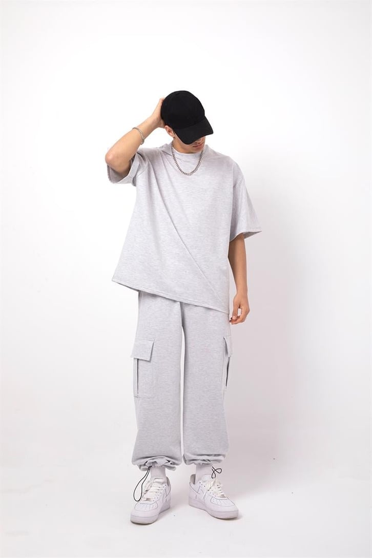 Flaw Atelier Basic Premium Gri Eşofman Takımı