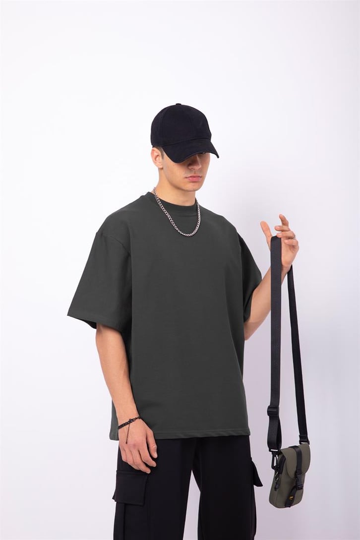 Flaw Atelier Basic Premium Haki-Siyah Eşofman Takımı
