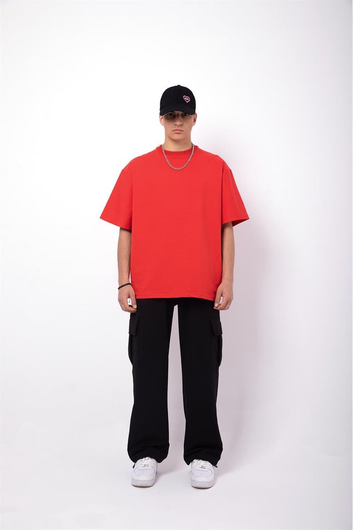 Flaw Atelier Basic Premium Kırmızı-Siyah Eşofman Takımı