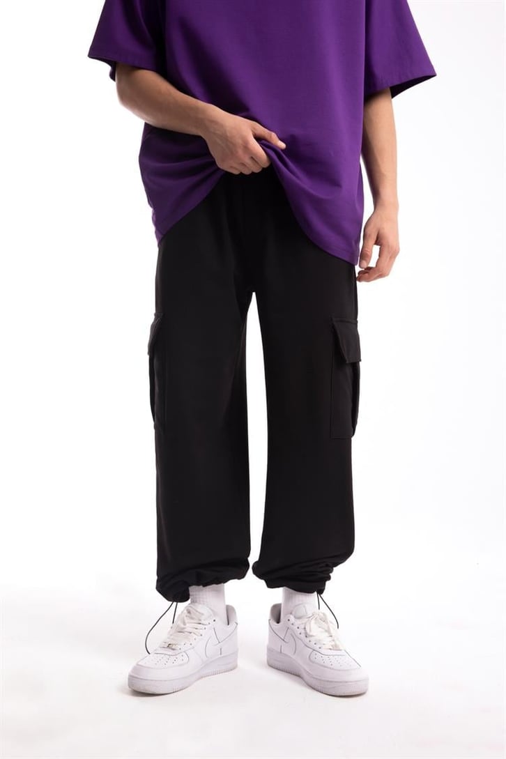 Flaw Atelier Basic Premium Mor-Siyah Eşofman Takımı