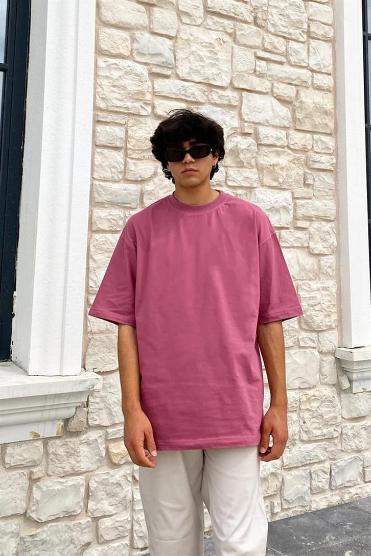 Flaw Atelier Basic Vişne Oversize Tshirt