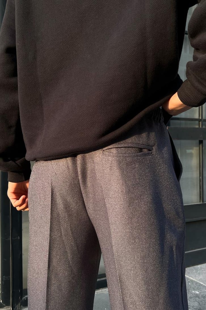 Flaw Atelier Bel Lastikli Füme Kumaş Pantolon