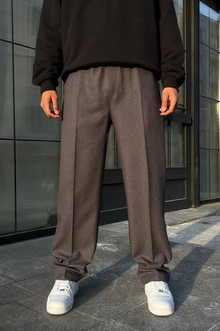 Flaw Atelier Bel Lastikli Füme Kumaş Pantolon