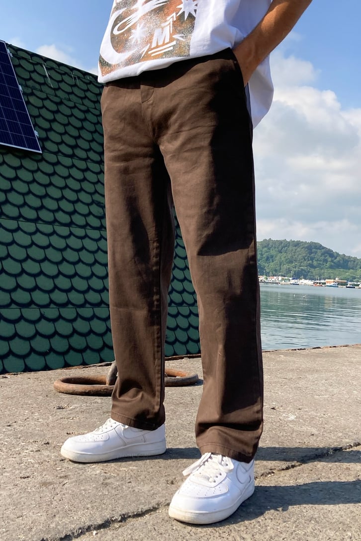 Flaw Atelier Bel Lastikli Kahverengi Regular Fit Jean