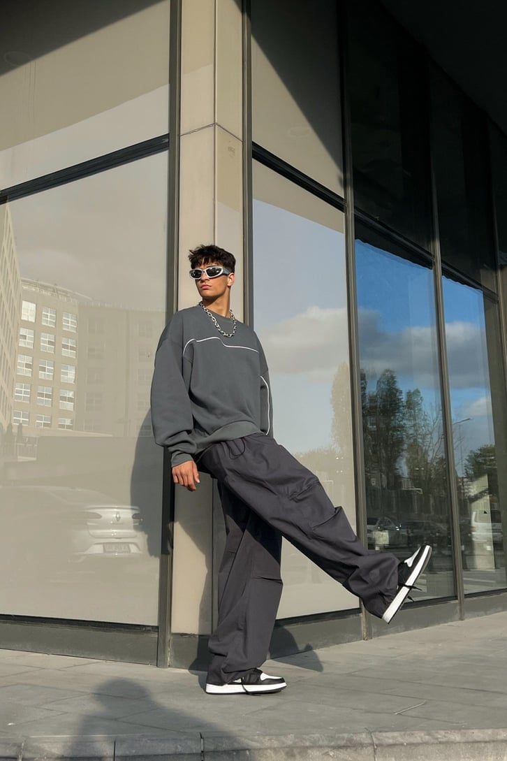 Flaw Atelier Bel Lastikli Paraşüt Kumaş Pantolon