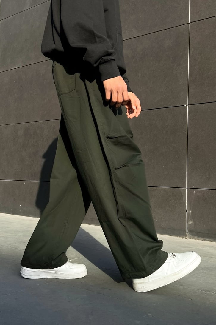 Flaw Atelier Bel Lastikli Paraşüt Kumaş Pantolon