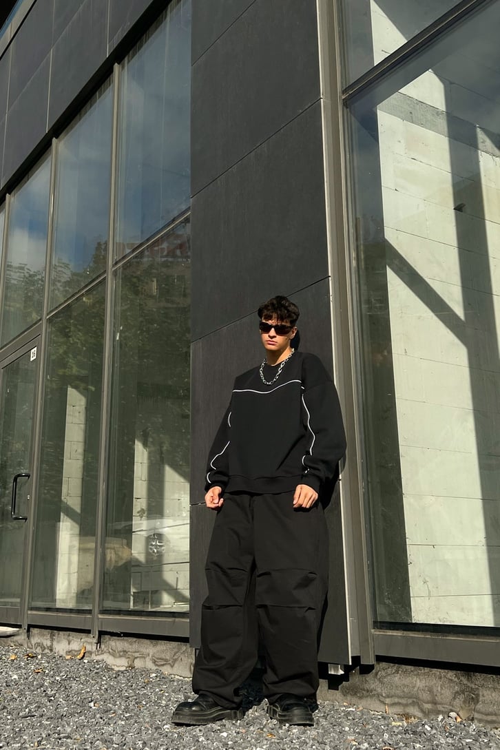 Flaw Atelier Bel Lastikli Paraşüt Kumaş Pantolon