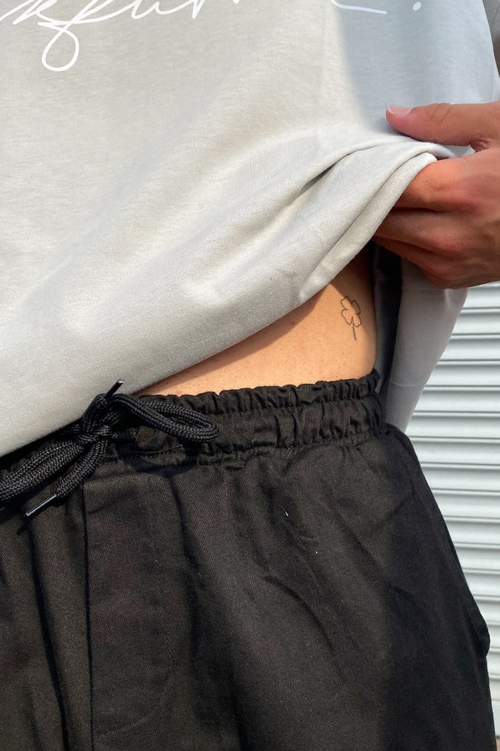Flaw Atelier Bel Lastikli Siyah Regular Fit Jean